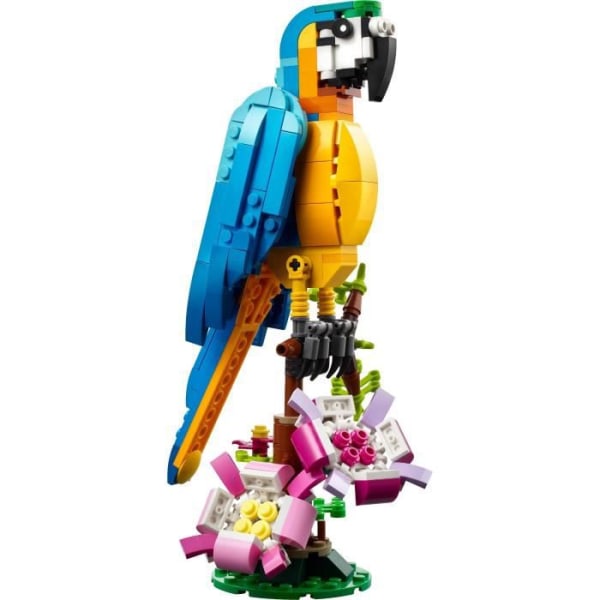 LEGO® Creator 3-i-1 31136 Den exotiska papegojan, minifigurer av djungeldjur, med groda och fisk