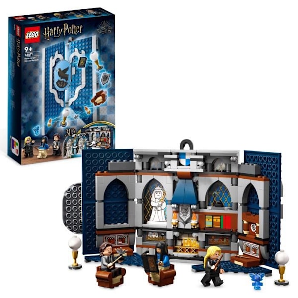 LEGO® Harry Potter 76411 Ravenclaw House Crest, Legetøj med 3 minifigurer og Hogwarts-dekoration Vit