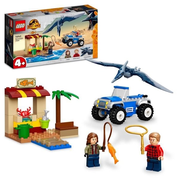 LEGO® 76943 Jurassic World Pteranodon jagt, dinosaurer, med bil fra 4 år Flerfärgad