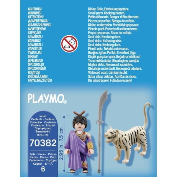 PLAYMOBIL - 70382 - Polypropylen ninja och tiger fighter - 6 stycken