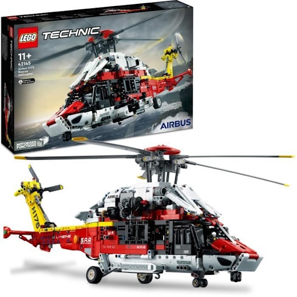 LEGO 42145 Technic Airbus H175 Redningshelikopter, Helikopterlegetøj, Uddannelsesmodel, Modelbygning, Børn fra 11 år og opefter Flerfärgad