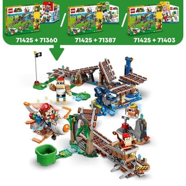 LEGO® Super Mario 71425 Diddy Kong Mine Cart Race udvidelsessæt, kombineres med startpakke Flerfärgad