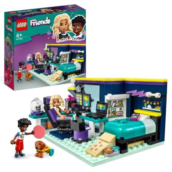 LEGO® Friends 41755 Novas sovrum, leksak med speltema, med minidocka