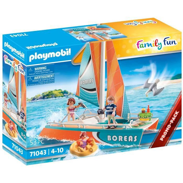 PLAYMOBIL - 71043 - Familjekul - Kampanjpaket Katamaran - 53 delar - Flerfärgad Flerfärgad