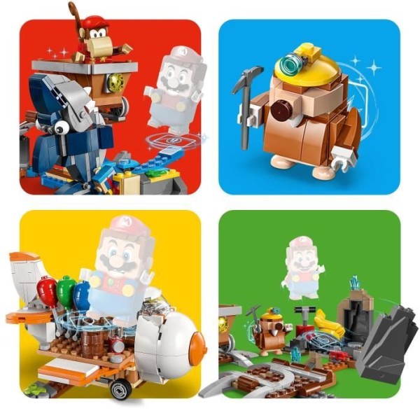LEGO® Super Mario 71425 Diddy Kong Mine Cart Race Expansion Set, kombinera med startpaket