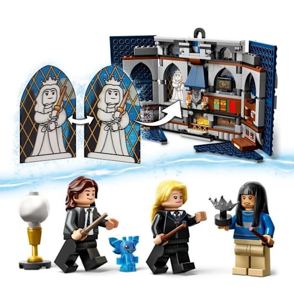 LEGO® Harry Potter 76411 Ravenclaws husvapen, leksak med 3 minifigurer och Hogwarts-dekoration Vit