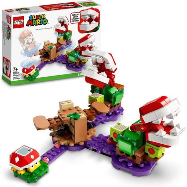 LEGO® Super Mario™ 71382 Expansionssetet Piranha Plant Challenge, som ska kombineras med LEGO® Super Mario™ Starter Pack