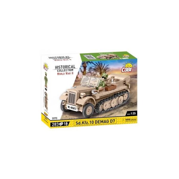 Malli - COBI - 2273 - Sd. Kfz. 10 DEMAG D7 - Muovi - Harmaa - Alkaen 6 vuotta