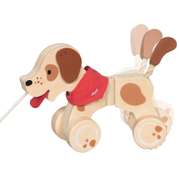 Trækhund - Goki - Max - Træ - Beige - 12 måneder og op beige