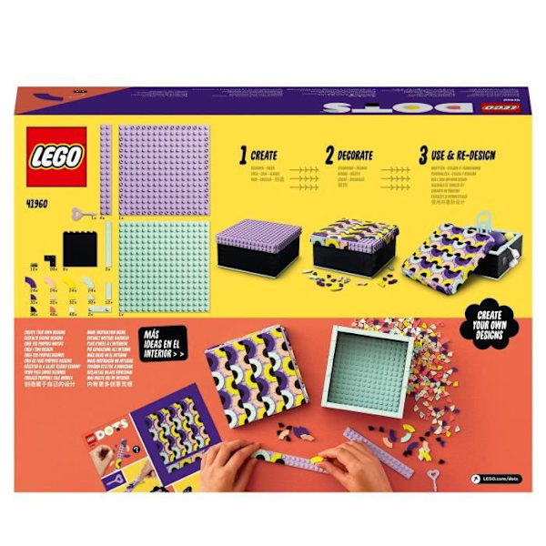 LEGO® 41960 DOTS Den store æske, manuel aktivitet til at skabe et opbevaringsrum til børns soveværelse, fra 6 år Flerfärgad