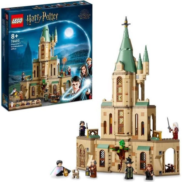 LEGO 76402 Harry Potter Hogwarts: Dumbledores kontor, slottsleksak, sorteringshatt och Gryffindorsvärd, barn 8 år