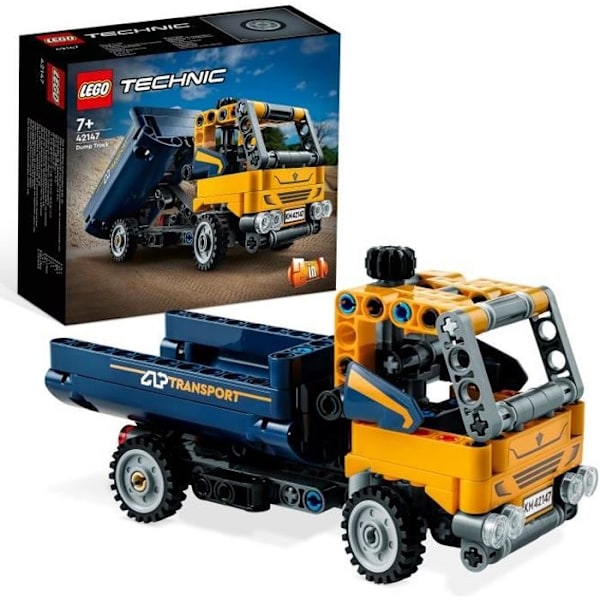 LEGO® Technic 42147 kippiauto, 2-in-1, lelukaivinkone, rakennuskone Flerfärgad