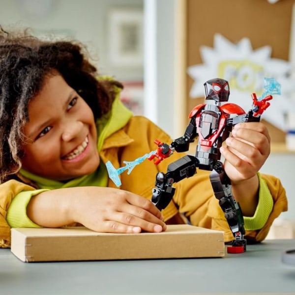 LEGO Marvel 76225 Miles Morales minifigur, Superhjälteleksak, Spider-Man-present Flerfärgad