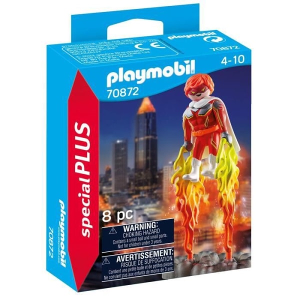 PLAYMOBIL - 70872 - Superhjältar - Flame- och eldklotstillbehör - Blandat - 4 år och uppåt