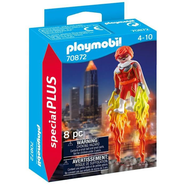 PLAYMOBIL - 70872 - Supersankarit - Liekki- ja tulipallotarvikkeet - Sekalaiset - 4-vuotiaat ja sitä vanhemmat Blå