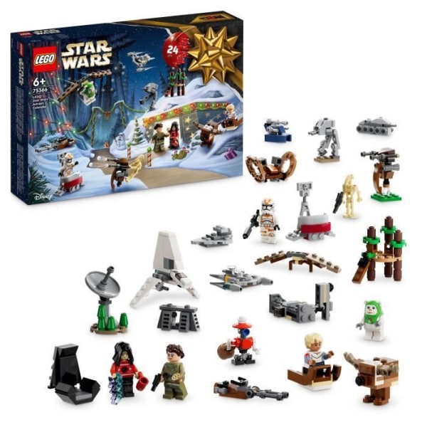 LEGO® Star Wars adventtikalenteri 75366 - 24 joululahjaa, mukaan lukien 9 hahmoa ja 10 ajoneuvolelua Flerfärgad