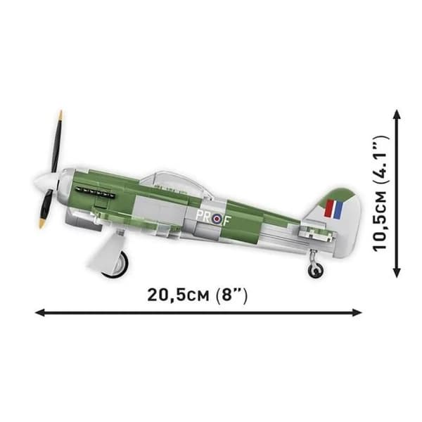 Pienoismalli - COBI - HAWKER TYPHOON MK. IB - 190 osaa - Kootaan itse - Harmaa