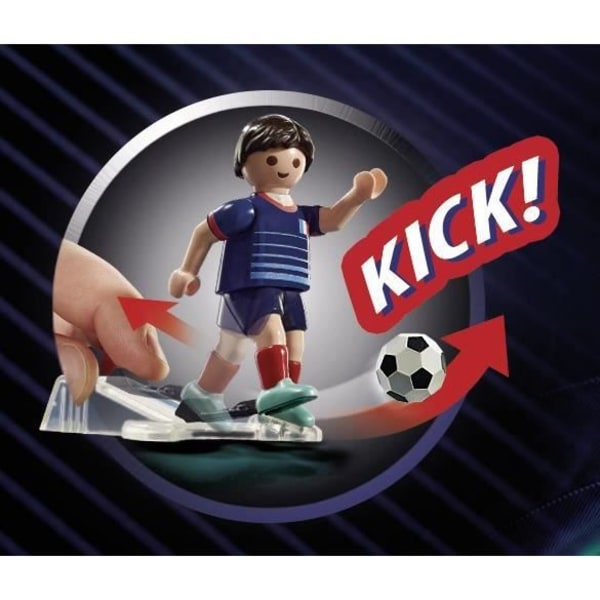 PLAYMOBIL - 71124 - Fransk fotbollsspelare B - Med mål och boll