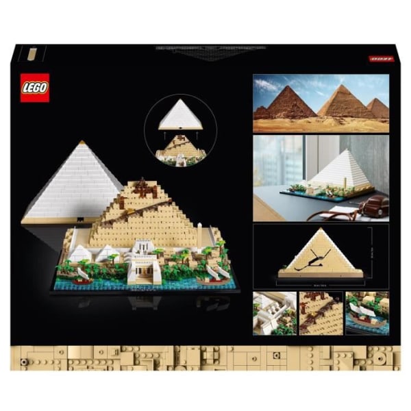 LEGO® 21058 arkitektur Den stora pyramiden i Giza, kreativ hobbymodell att bygga, världsmonument och dekoration