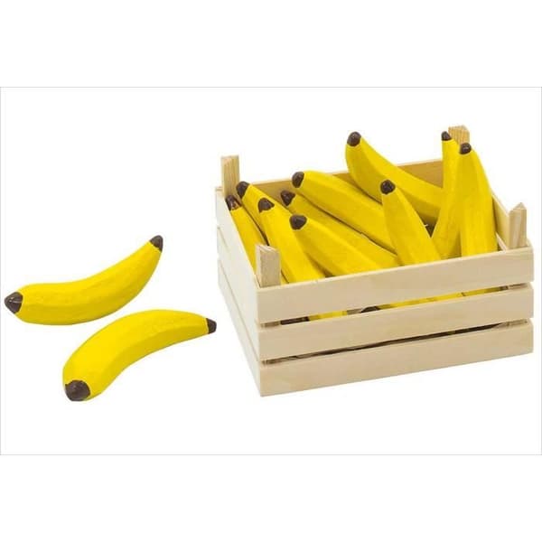 Træfrugter - Goki - Banan - Kasse med 10 - 8 cm - Gul