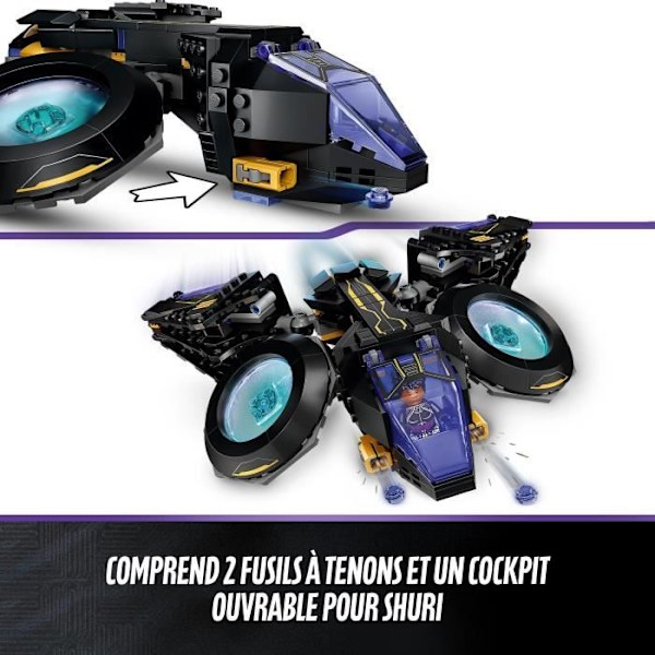 LEGO Marvel 76211 Shuri's Sunbird, Legetøjsskib, Black Panther Minifigurer, Superhelt Flerfärgad