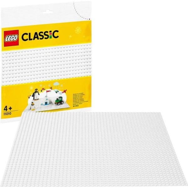 LEGO® Classic 11010 Den vita basplattan, 32X32, pedagogiskt spel, kreativ konstruktion