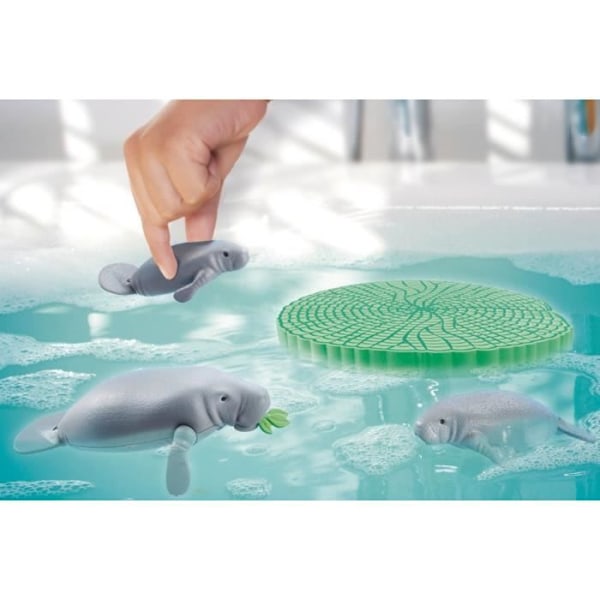 PLAYMOBIL 71010 Pirogue og lamantiner, Wiltopia, Mere end 80% genbrugsmaterialer eller biobaserede materialer, Fra 4 år Flerfärgad