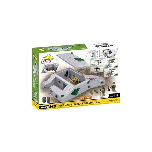 Byggset - COBI - Bunker Regelbau 667 - 630 bitar - 2 figurer - Vit Vit