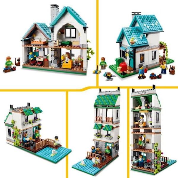 LEGO® Creator 3-i-1 31139 Välkomsthusmodellsats med 3 olika hus och minifigurer Flerfärgad