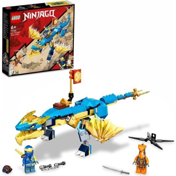 LEGO® 71760 NINJAGO Jay's Thunder Dragon Evolution Collectible Mission Banner Snake Minifigure Set