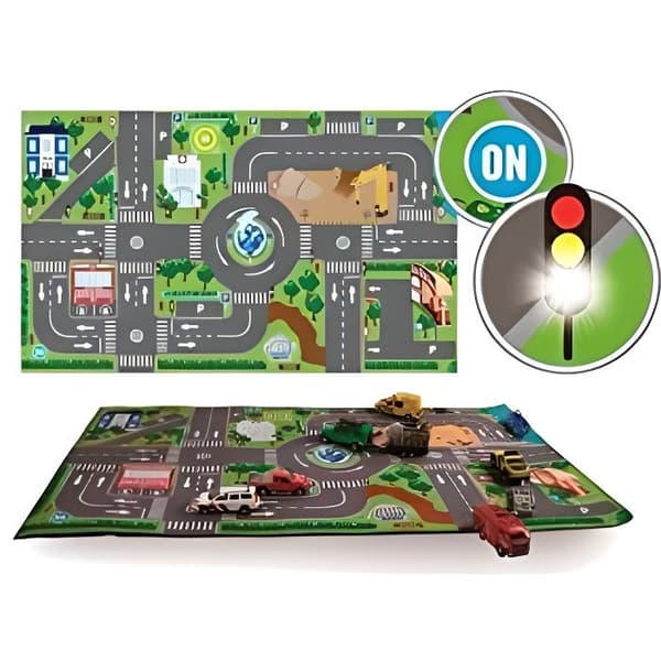 Kids Globe Transportmåtte med LED-lys til børn 72x120 cm
