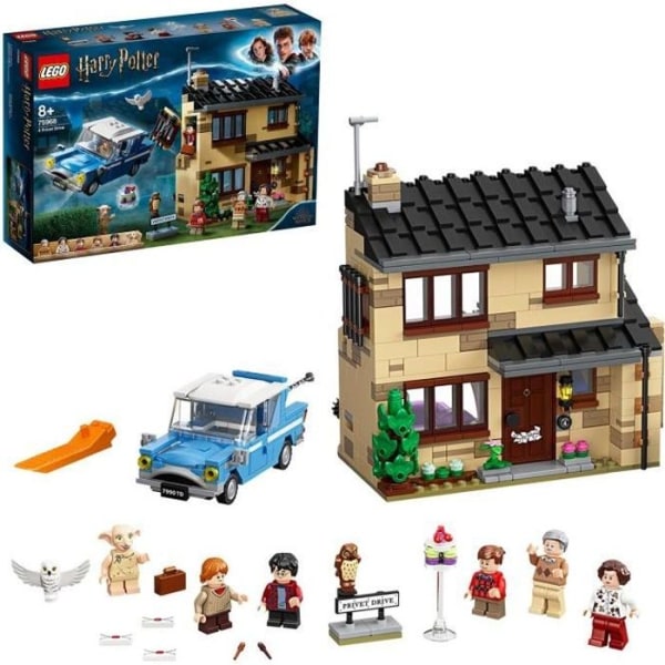 LEGO® Harry Potter 75968 4 Privet Drive, talolelu autolla ja Dobby-figuuri Blå