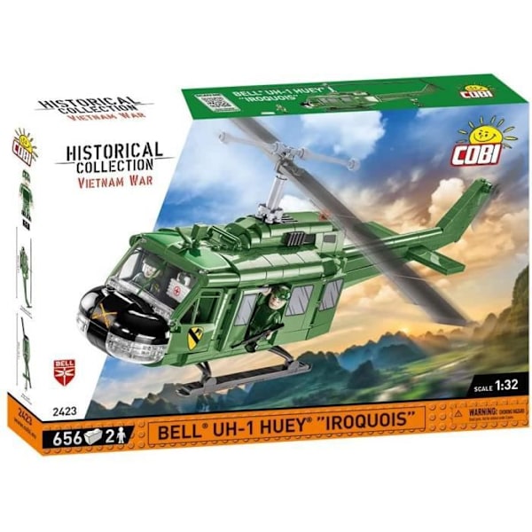 Modelsæt - COBI - Bell UH - Huey Iroquois - 656 styk - Samling til montering - Blandet