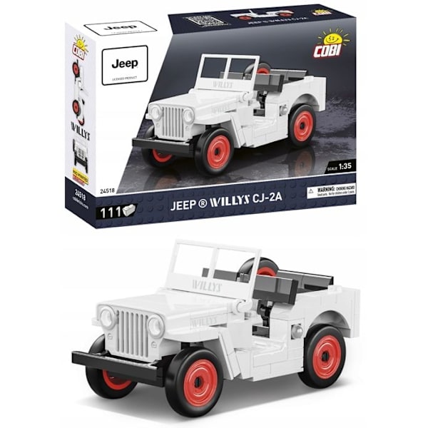 COBI 24518 JEEP WILLYS CJ-2A Vit version 111 CL. Hvid