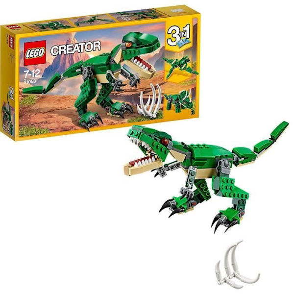 LEGO® Creator 3-i-1 31058 Den voldsomme dinosaur, byggelegetøj, dinosaurfigur Beige