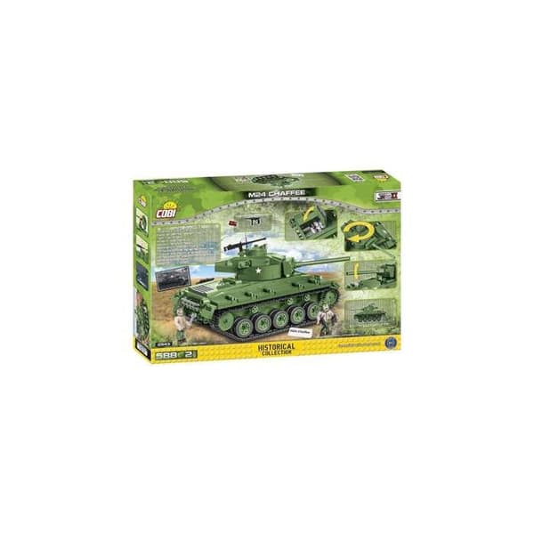 Byggspel - Cobi 2543 - M24 Chaffee Grön