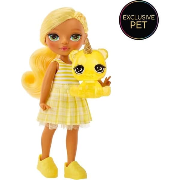 Rainbow High Littles - 15cm dukke + kæledyr - Gul - Fra 4 år Gul