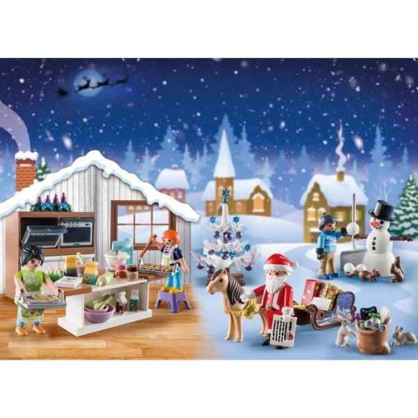 PLAYMOBIL Adventskalender - Julbakelse - 4 tecken och tillbehör