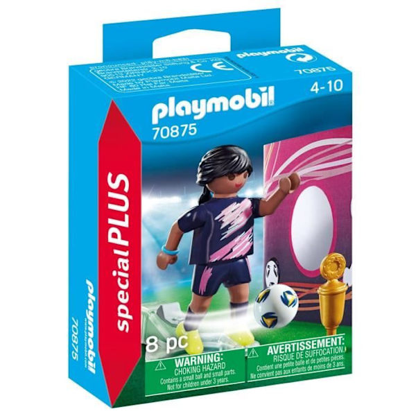 PLAYMOBIL - 70875 - Jalkapalloilija - Erikois Plus -hahmo lisävarusteineen Blå