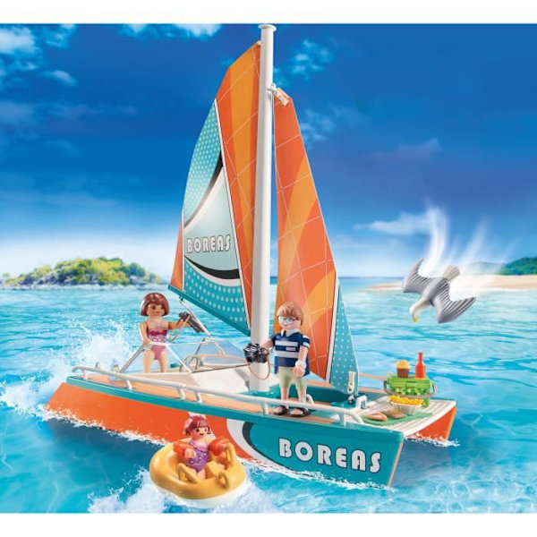 PLAYMOBIL - 71043 - Familjekul - Kampanjpaket Katamaran - 53 delar - Flerfärgad Flerfärgad