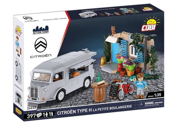 Byggesæt - COBI - CITROEN TYPE H Den Lille Bageri - Grå - 521 g - At samle selv Grå