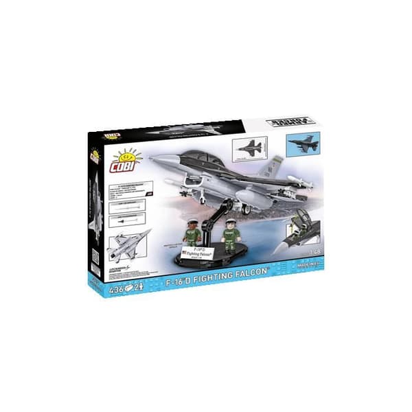 COBI 5914 - F-16D FIGHTING FALCON - BYGGESÆT - GRÅ OG SORT