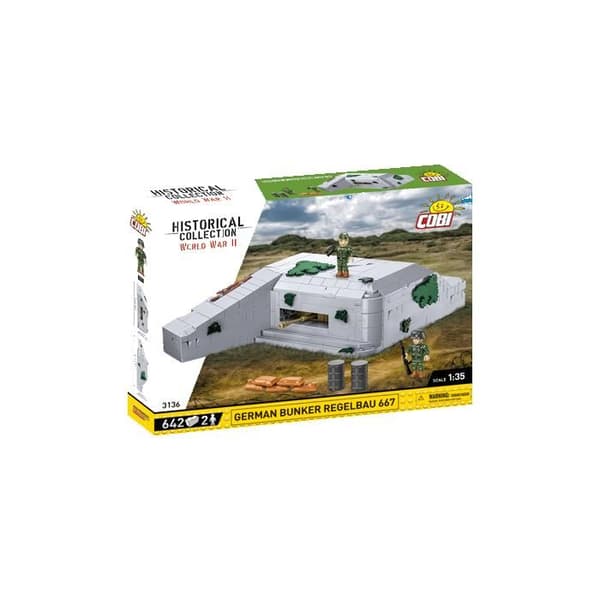 Byggset - COBI - Bunker Regelbau 667 - 630 bitar - 2 figurer - Vit Vit