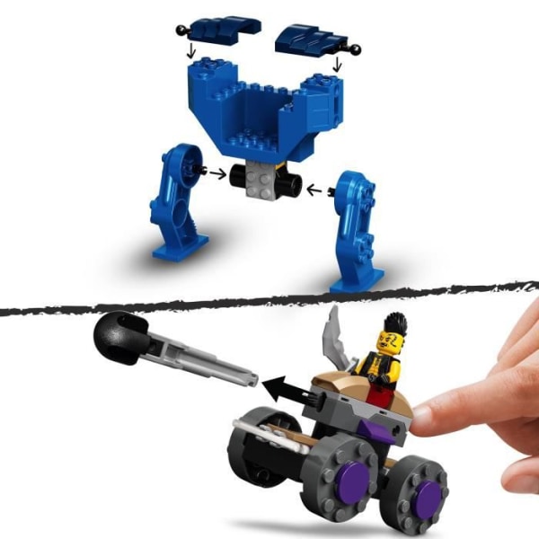 LEGO® NINJAGO 71740 Jay's Electrobot, Ninja Car Toy, med 2 minifigurer, från 4 år gammal