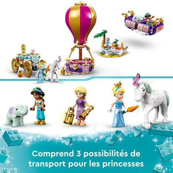 LEGO® Disney Princess 43216 Prinsessornas förtrollade resa, leksak med häst och minifigurer