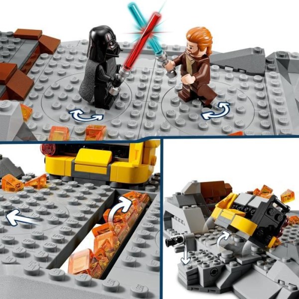 LEGO® 75336 Star Wars Obi-Wan Kenobi vs. Darth Vader, minihahmot, valomiekat ja sädepistooli, 8-vuotiaat ja sitä vanhemmat Flerfärgad