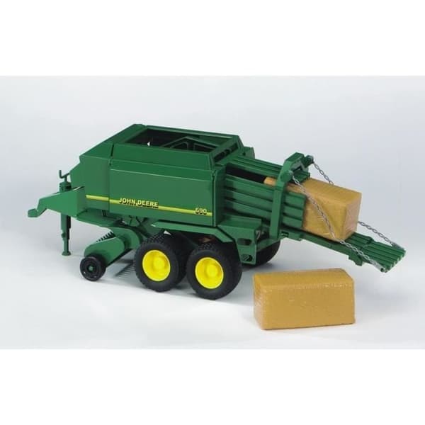 Miniature ballepresser - BRUDER - John Deere model - 39 cm - Tilbehør til PRO-serien - Åbner for at se mekanismen Grön