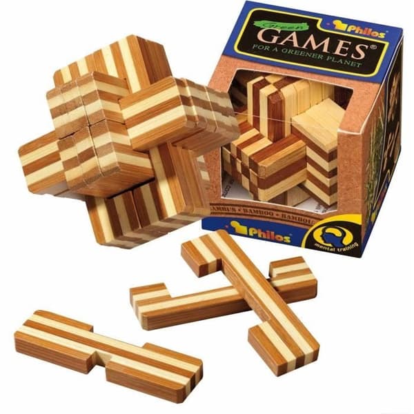 Puzzle Filosofi Pahan solmu, bambu
