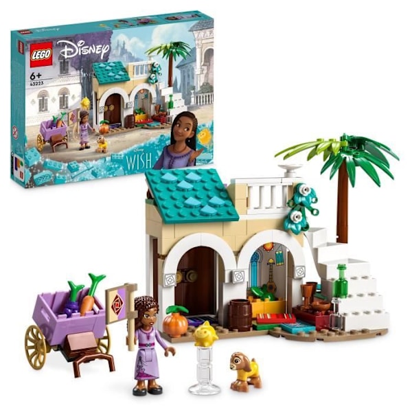 LEGO® Disney Wish 43223 Asha i byen Rosas, med Asha Doll, Valentino gedelegetøj og stjernefigur, Wish Movie Flerfärgad