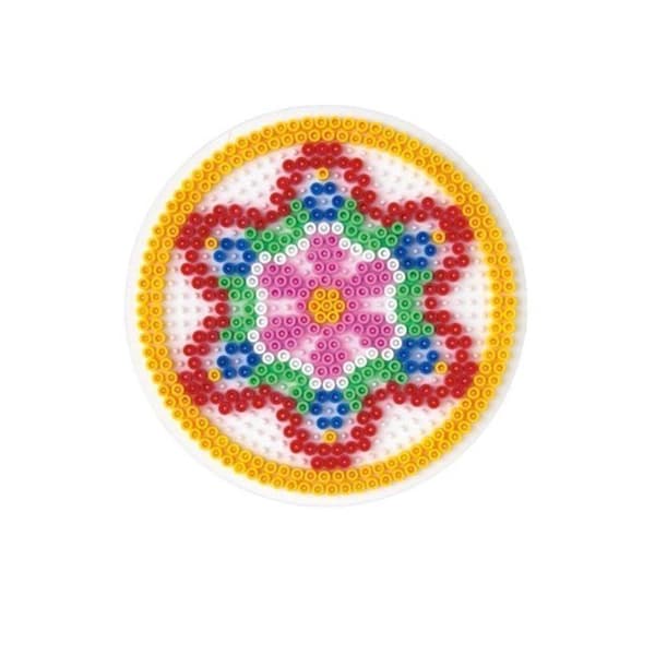 Rund plade til mellemstore perler - HAMA - Midi Stor Rund Plade - Støtte til mønstre - Fra 5 år